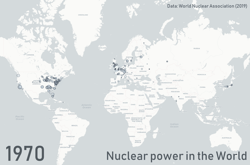 nuclear power in the world 1970