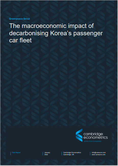 Greenpeace East Asia: The macroeconomic impact of decarbonising Korea’s passenger car fleet