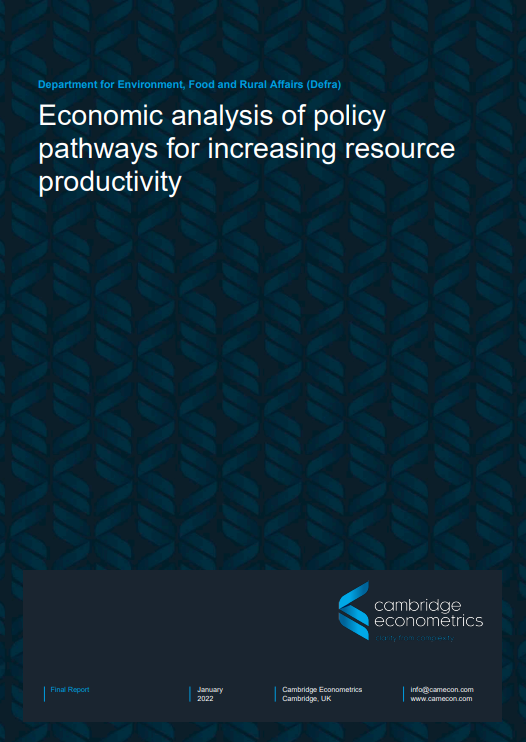 Defra: Economic analysis of policy pathways for increasing resource productivity